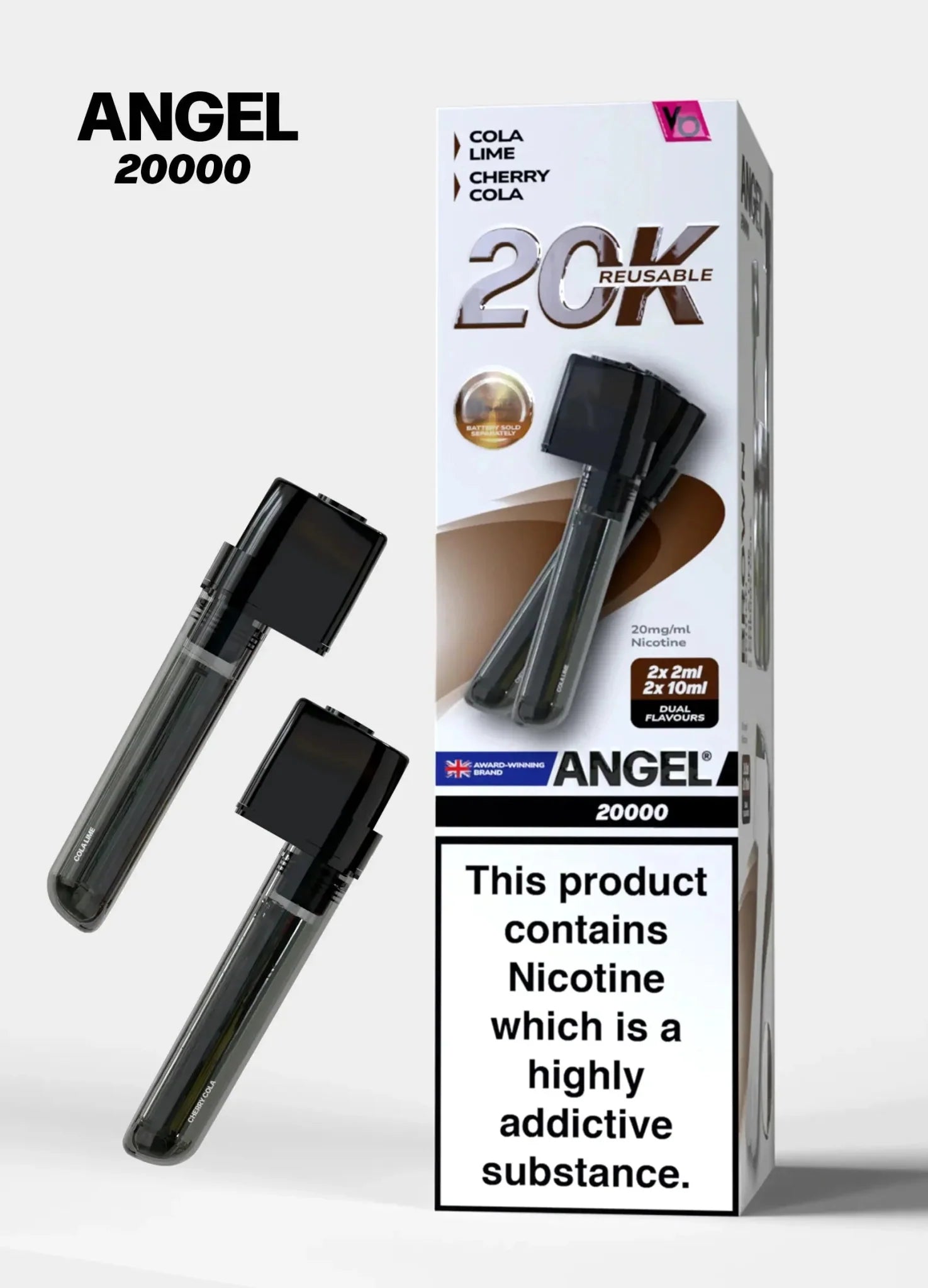 Vapes Bars Angel 20000 Prefilled Pods Box of 5 - Brown Edition