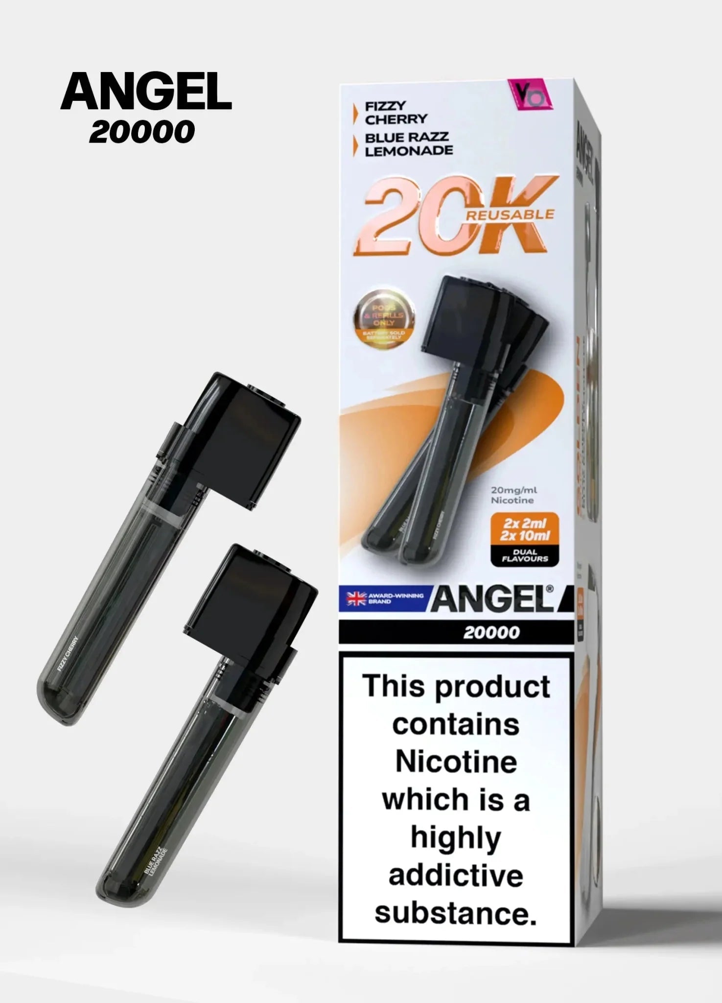 Vapes Bars Angel 20000 Prefilled Pods Box of 5 - Golden Edition