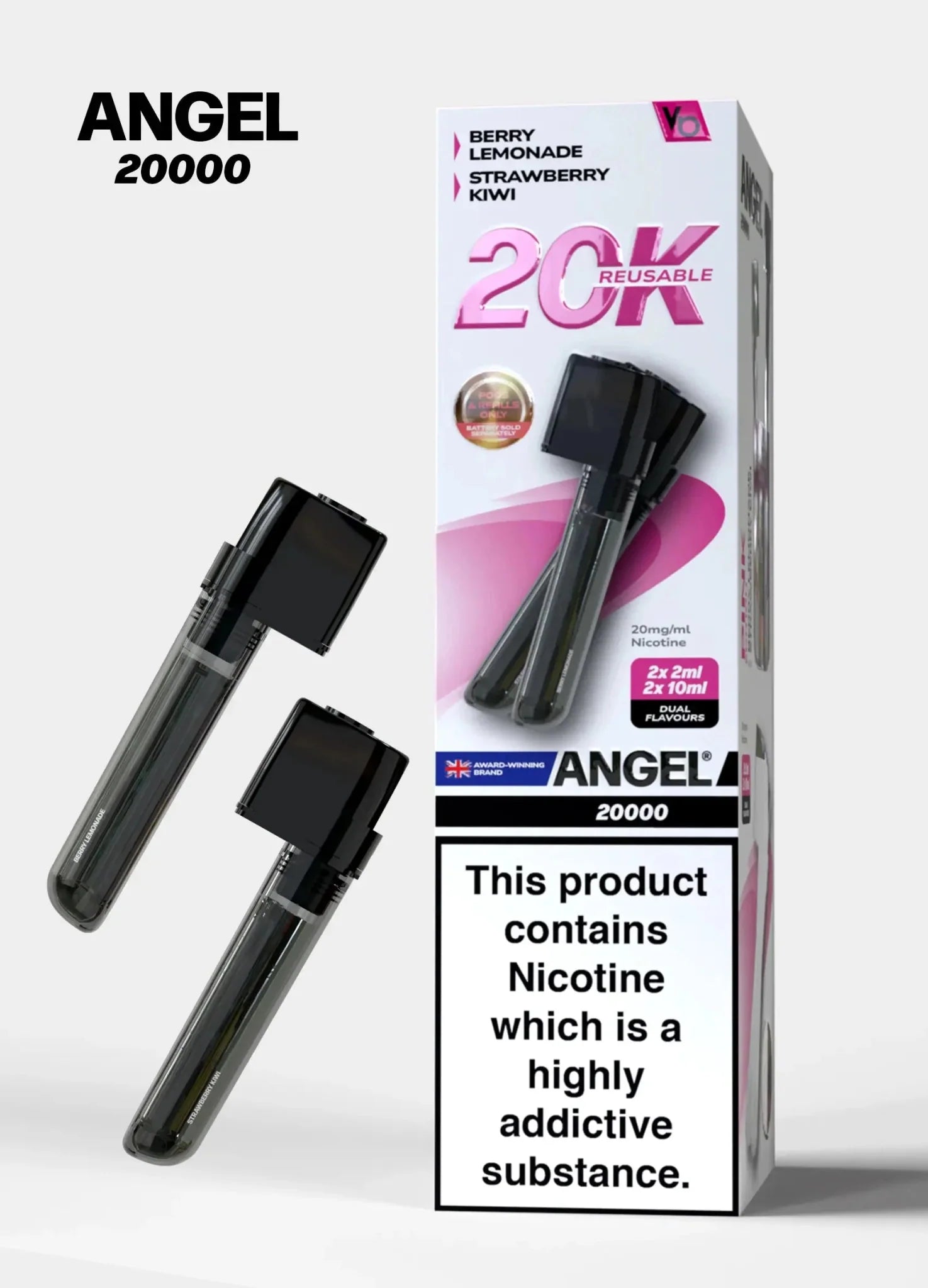 Vapes Bars Angel 20000 Prefilled Pods Box of 5 - Pink Edition