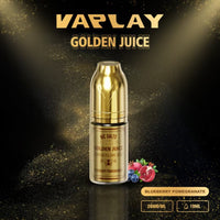 Vaplay Golden Juice Nic Salt 10ml E - Liquid Box of 10 - Blueberry Pomegranate