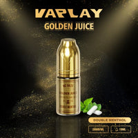 Vaplay Golden Juice Nic Salt 10ml E - Liquid Box of 10 - Double Menthol