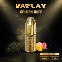 Vaplay Golden Juice Nic Salt 10ml E - Liquid Box of 10 - Peach Mango