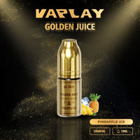 Vaplay Golden Juice Nic Salt 10ml E - Liquid Box of 10 - Pineapple Ice
