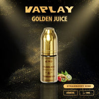 Vaplay Golden Juice Nic Salt 10ml E - Liquid Box of 10 - Strawberry Kiwi