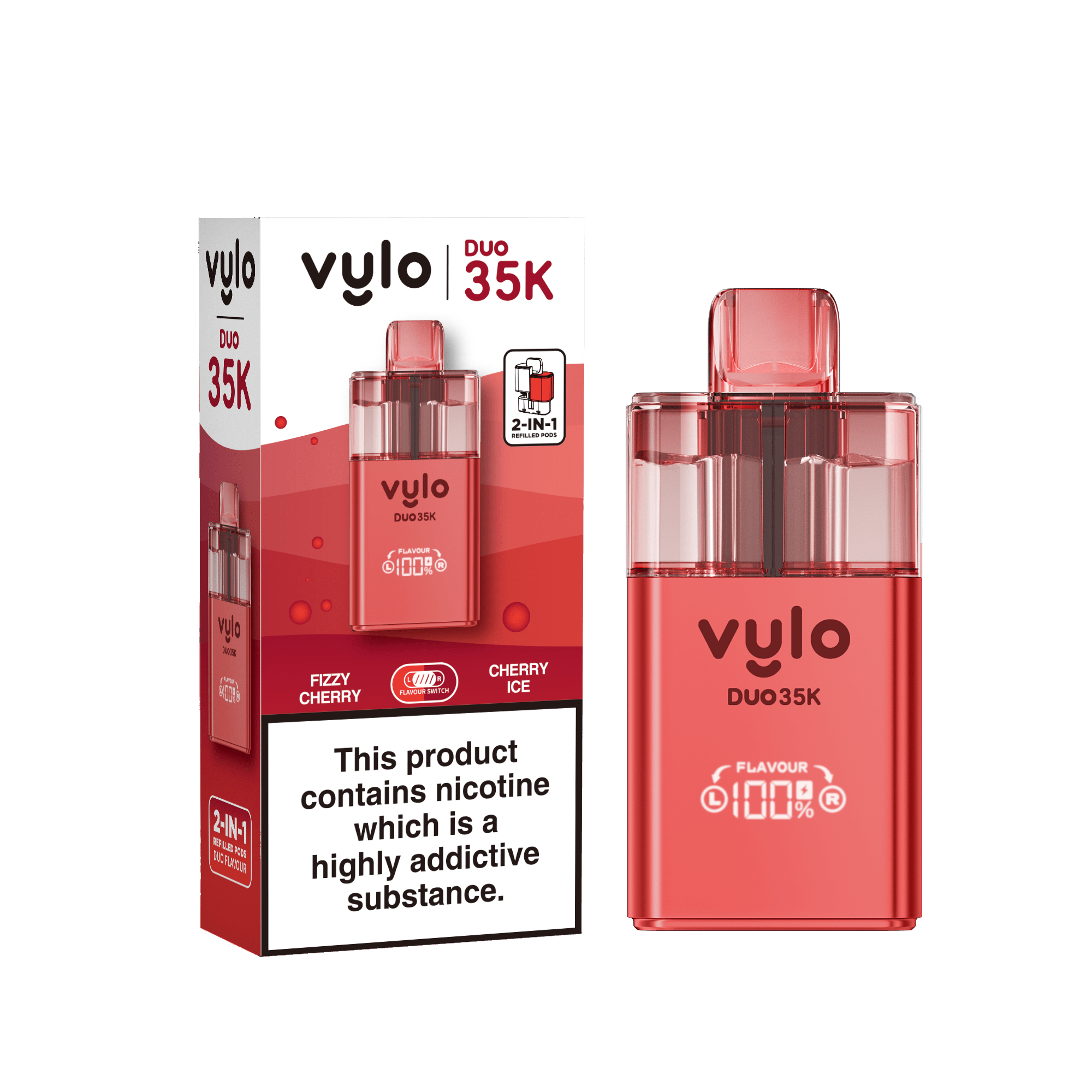 Vylo Duo 35k Prefilled Pod Kit Box of 5 - Fizzy Cherry/Cherry Ice