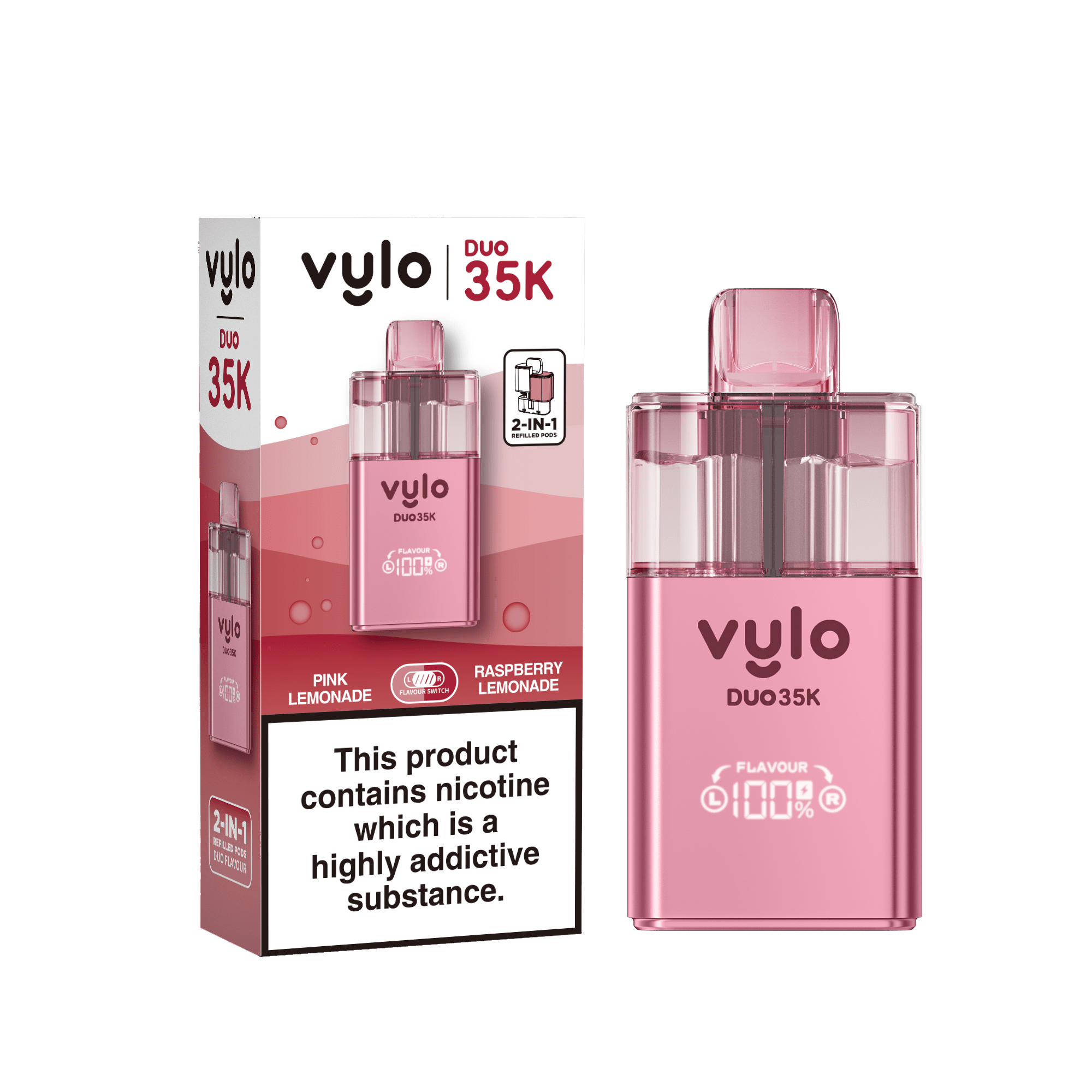 Vylo Duo 35k Prefilled Pod Kit Box of 5 - Pink Lemonade/Raspberry Lemonade