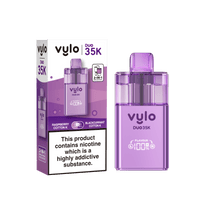 Vylo Duo 35k Prefilled Pod Kit Box of 5 - Raspberry Cotton K/Blackcurrant Cotton K